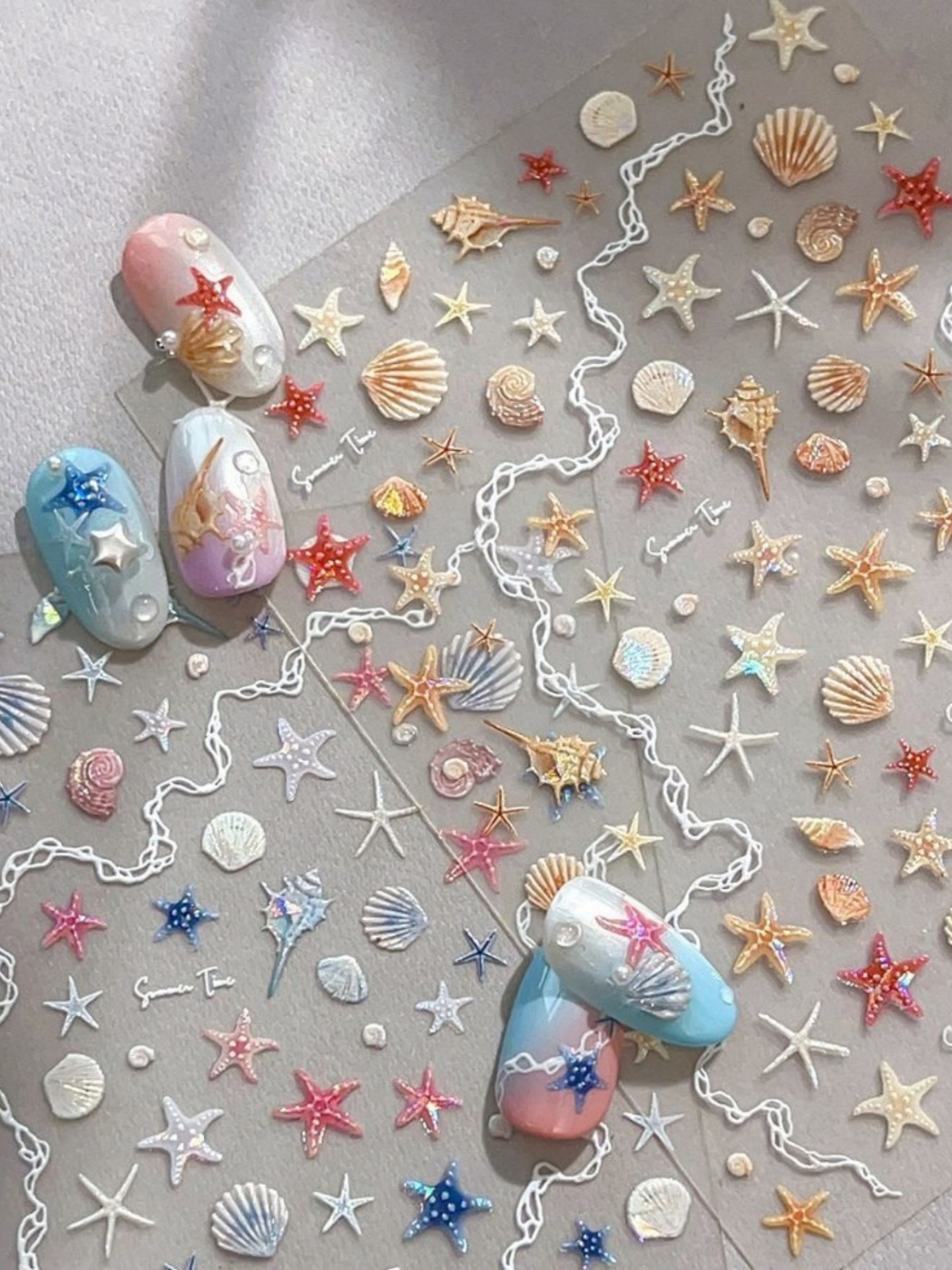 2pcs Starfish Nail Art