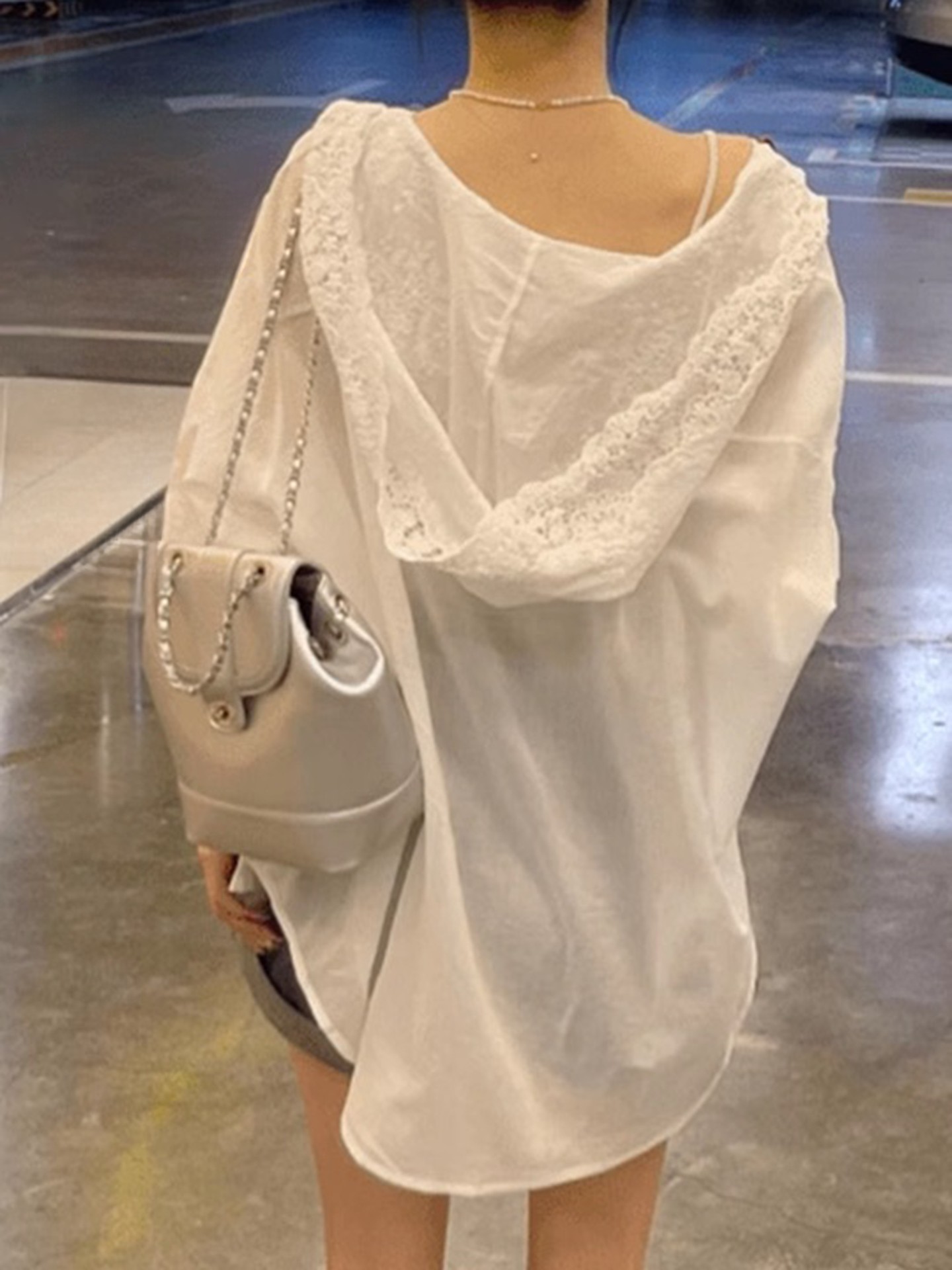 Hooded Placket Blouse