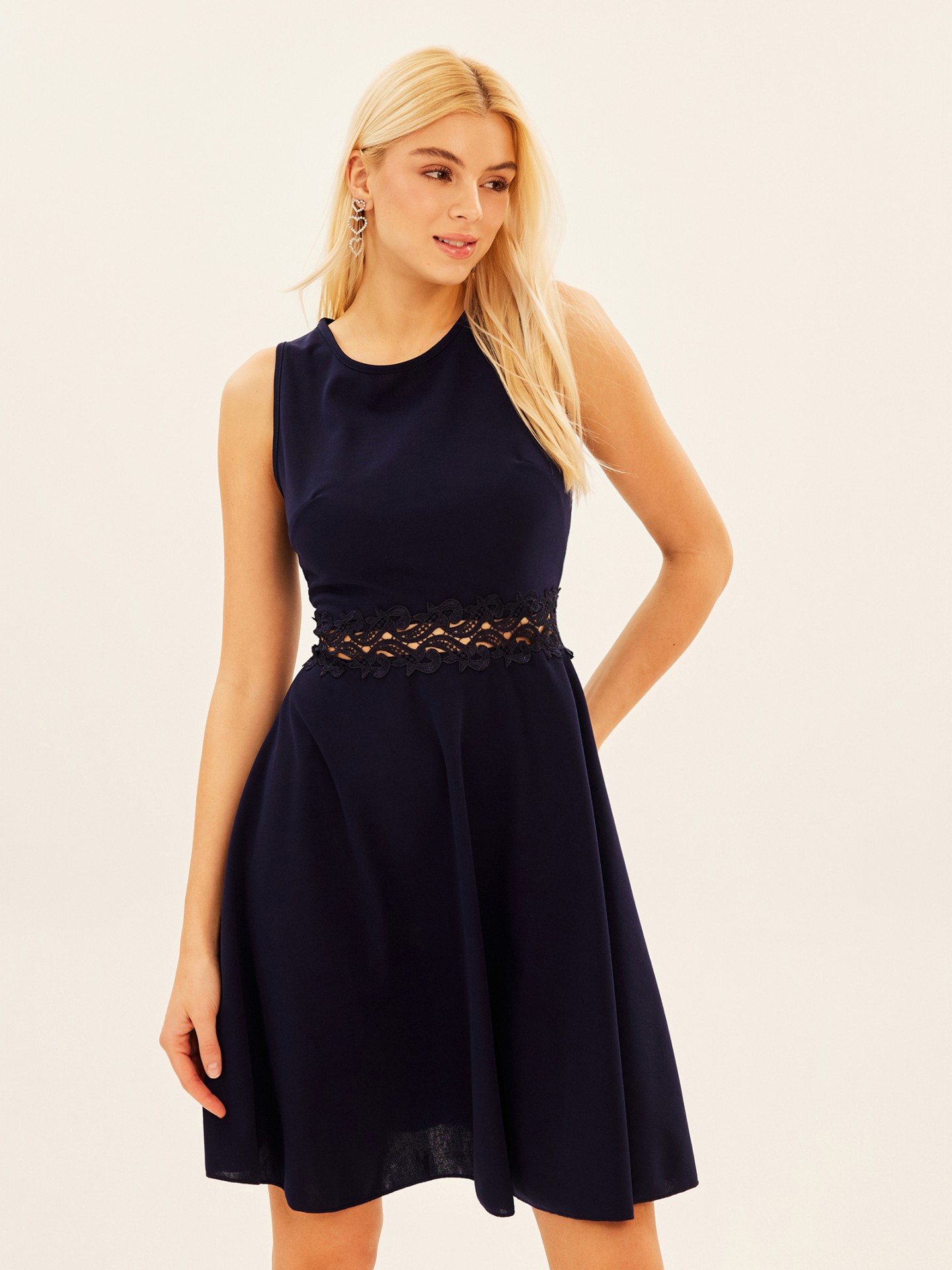 Blocking A-Line Dress