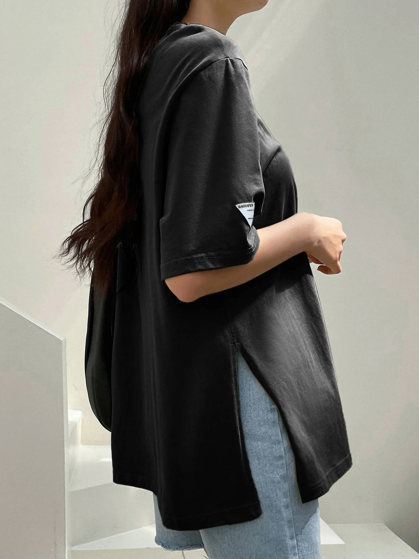 Slit Pullover T-Shirt