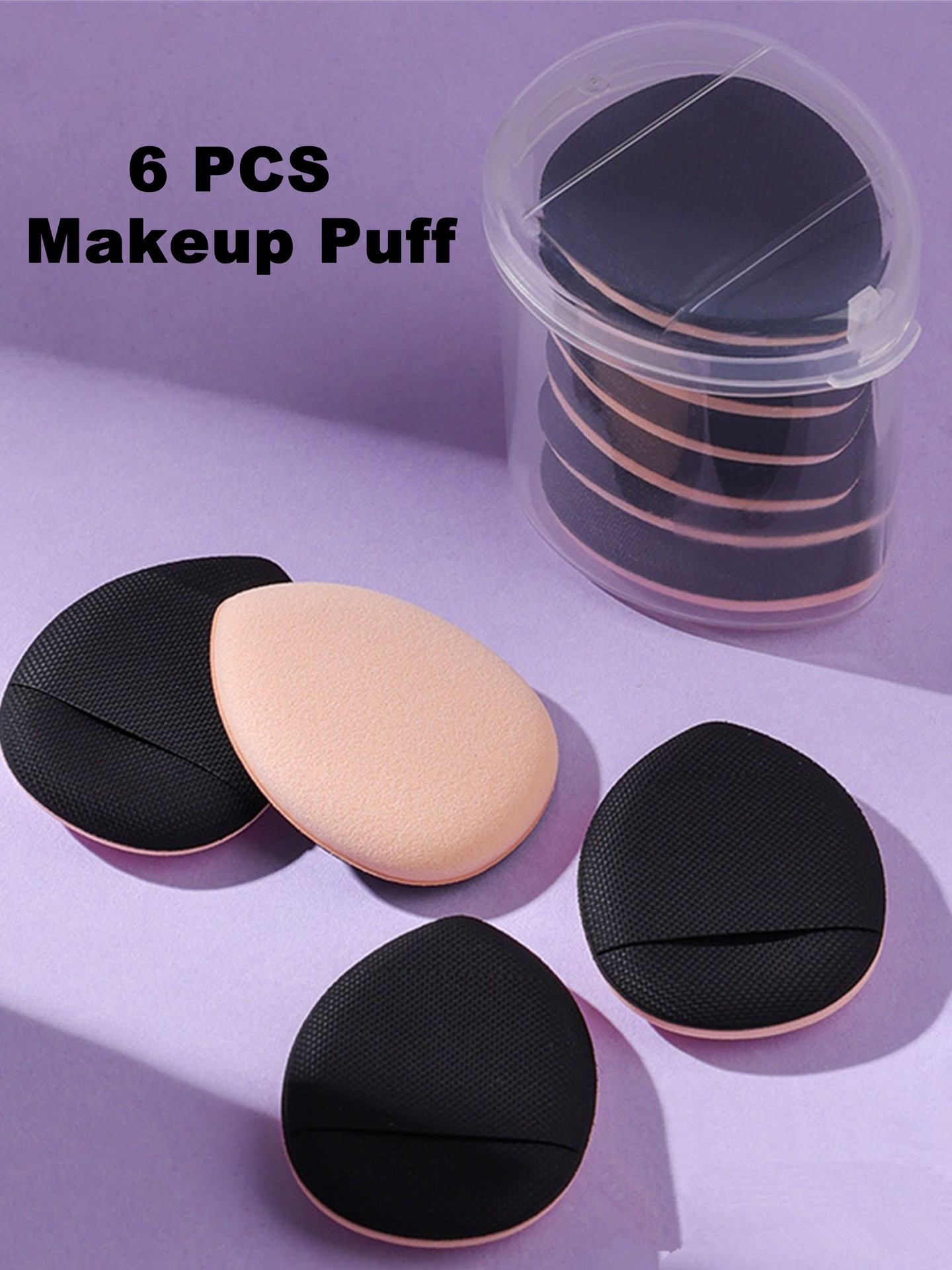 6pcs Makeup Puff With 1 Box