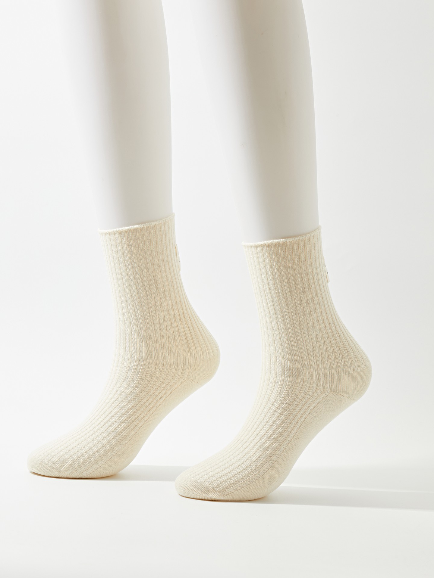 100% Cotton Ribbed Socks
