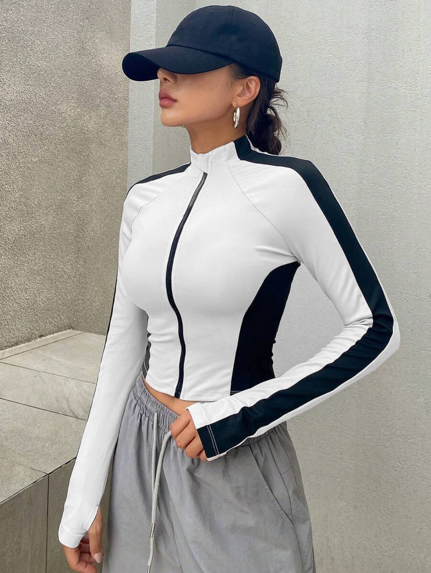 Decorative Zipper Sports Jacket