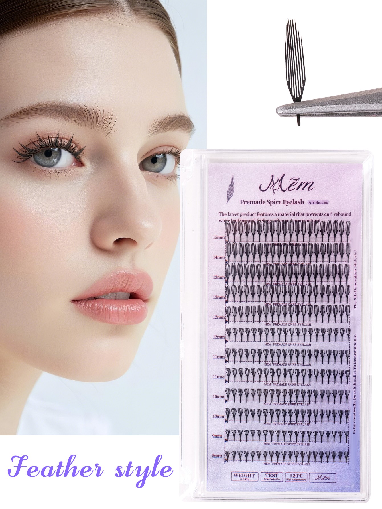 240pcs Feather Eyelash