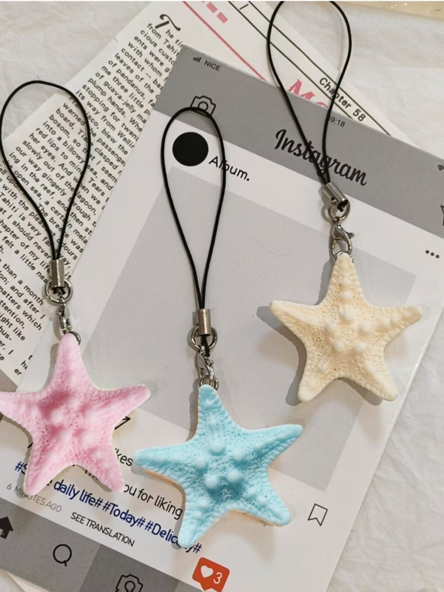 3Pcs Star Bag Charm Set