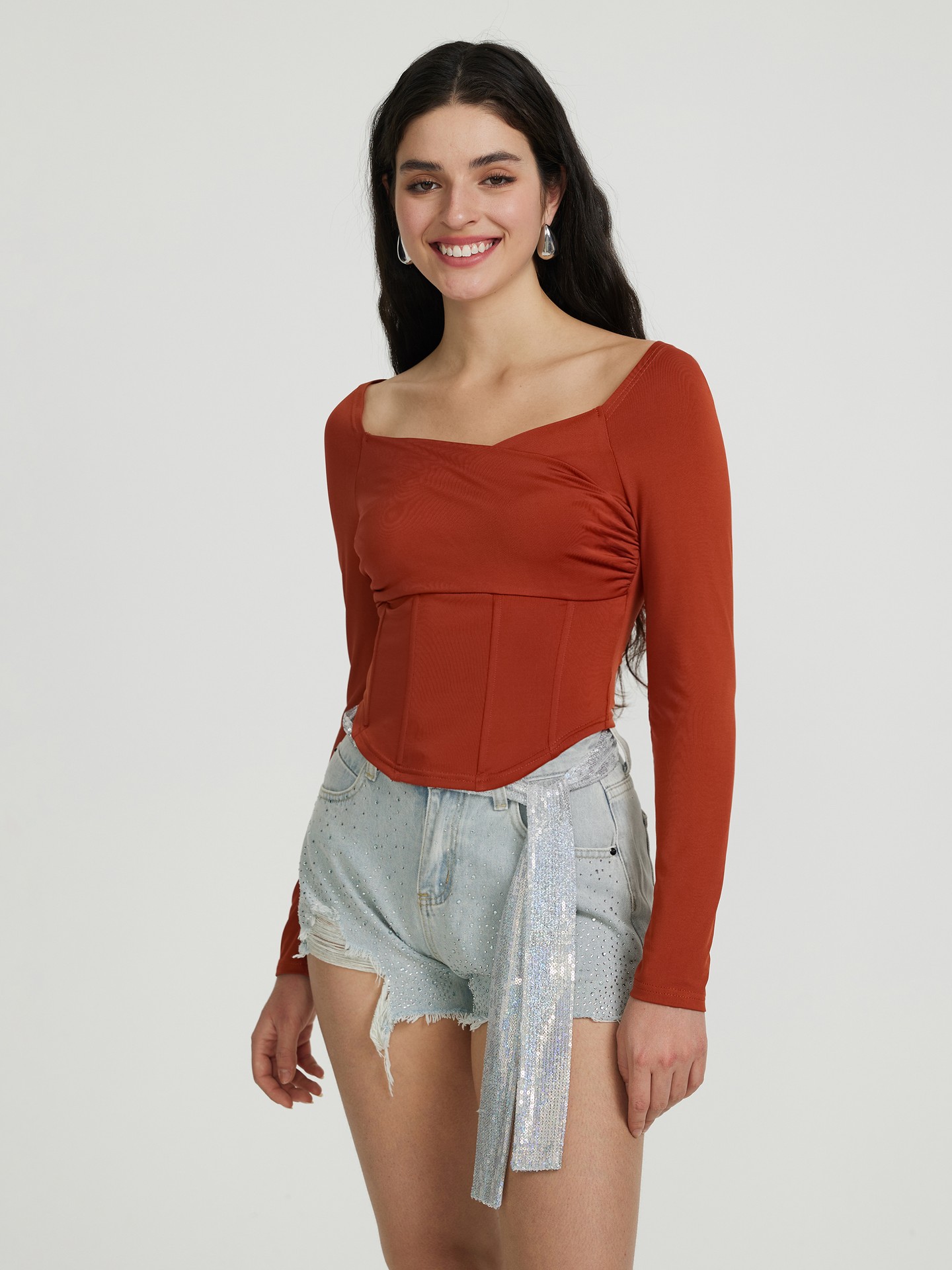 Corset Wrap Crop Top