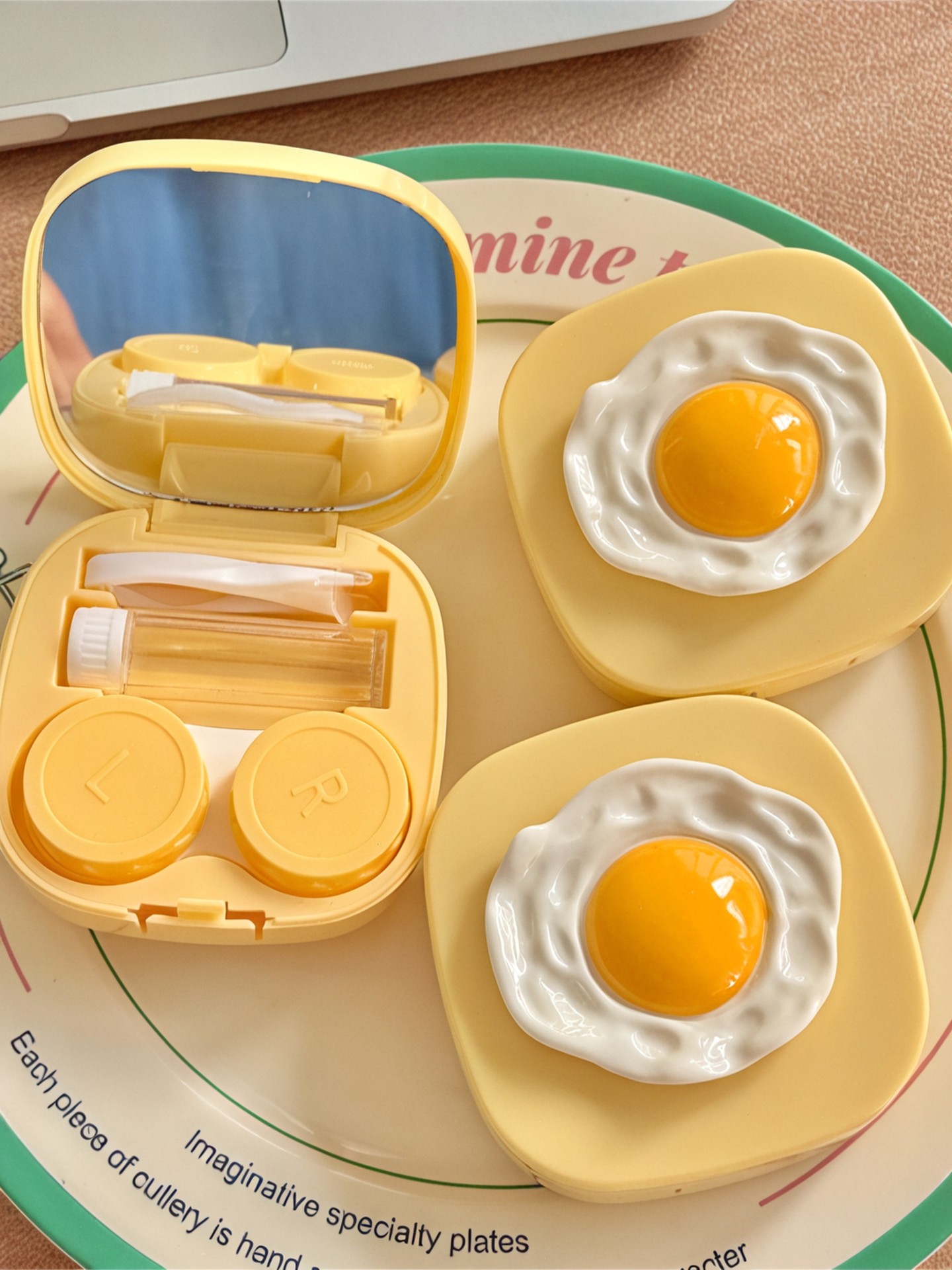 1set(4pcs) 3D-food Contact Lens Cases