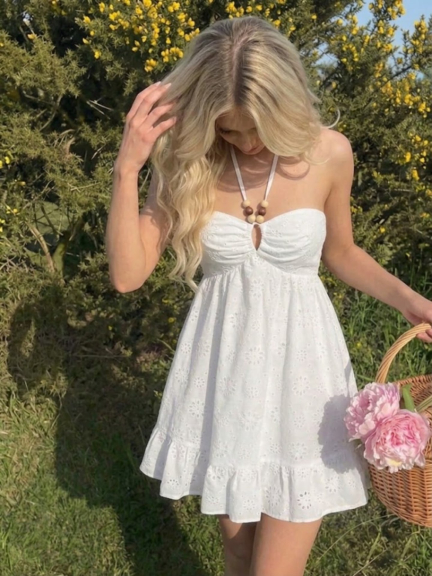 Smocked A-Line Dress