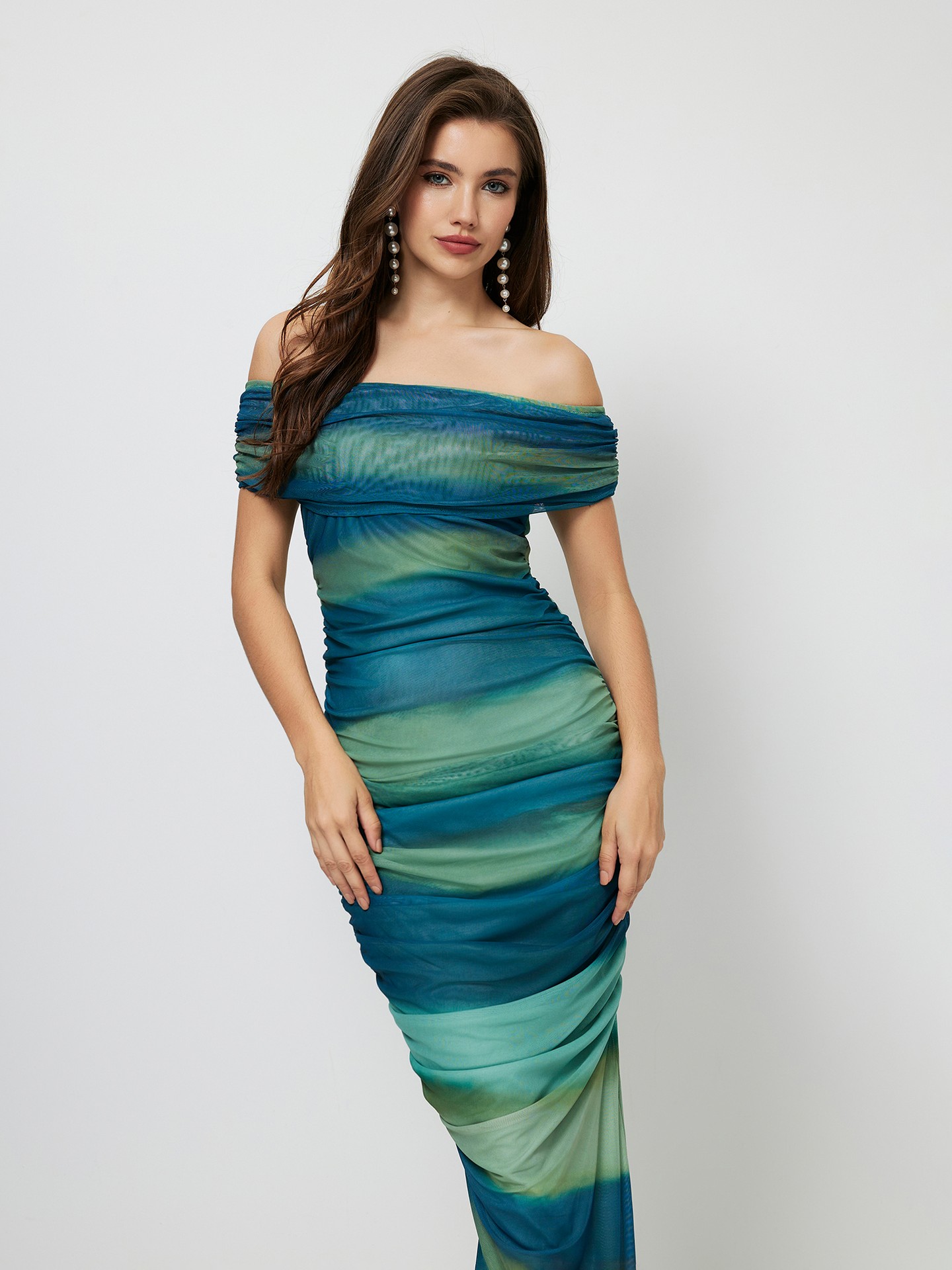 Ombre Mesh Bodycon Dress