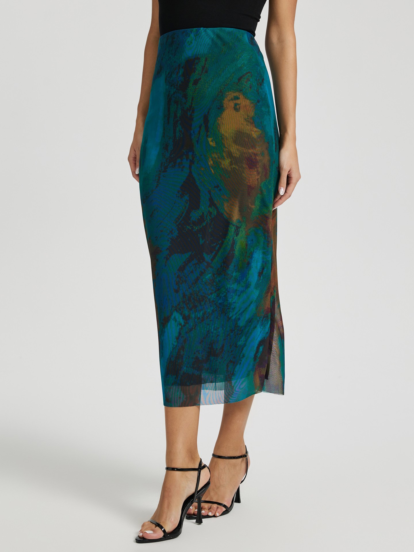 Printed Straight Skirt