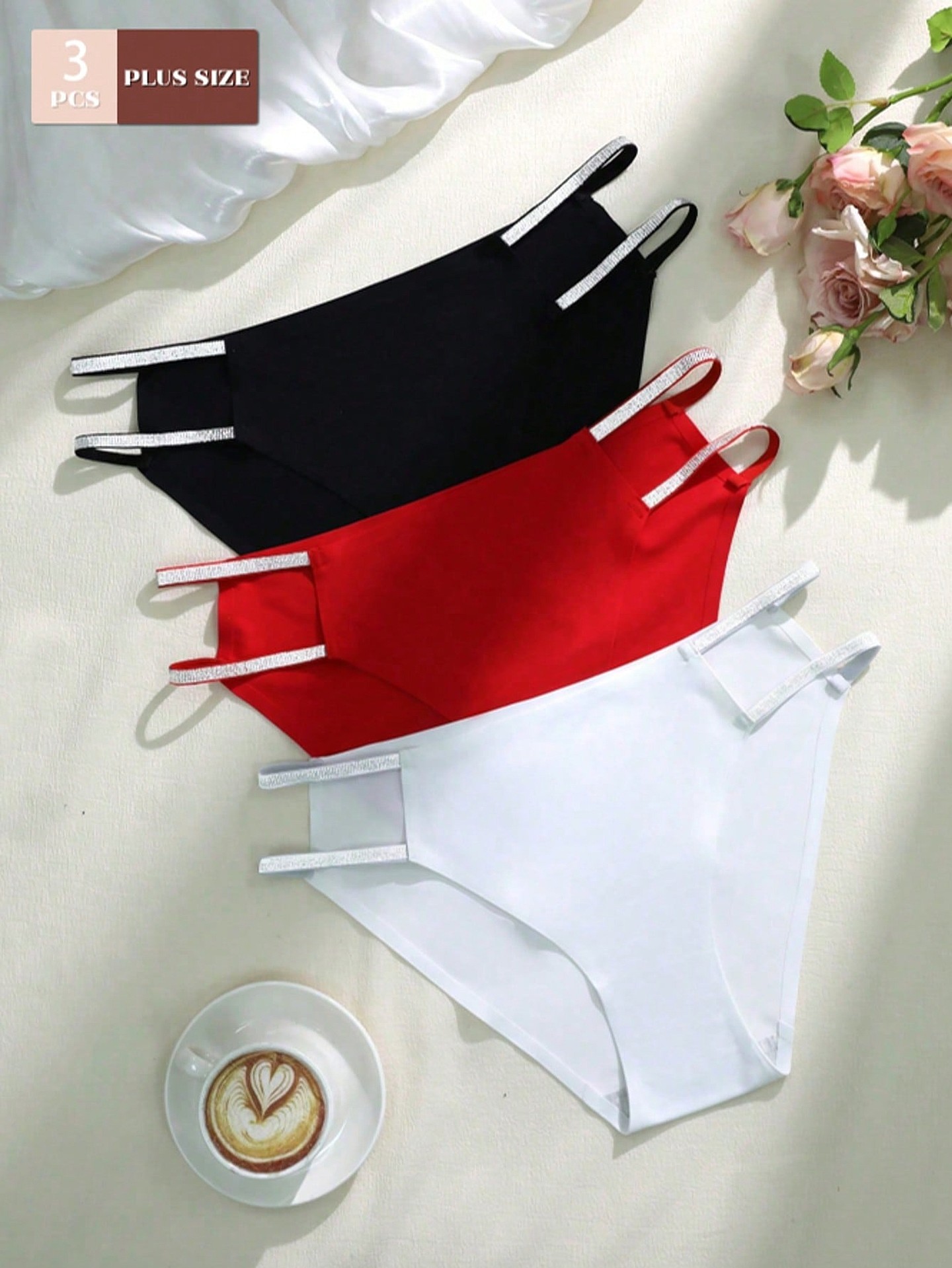 3Pcs Plus Size Briefs