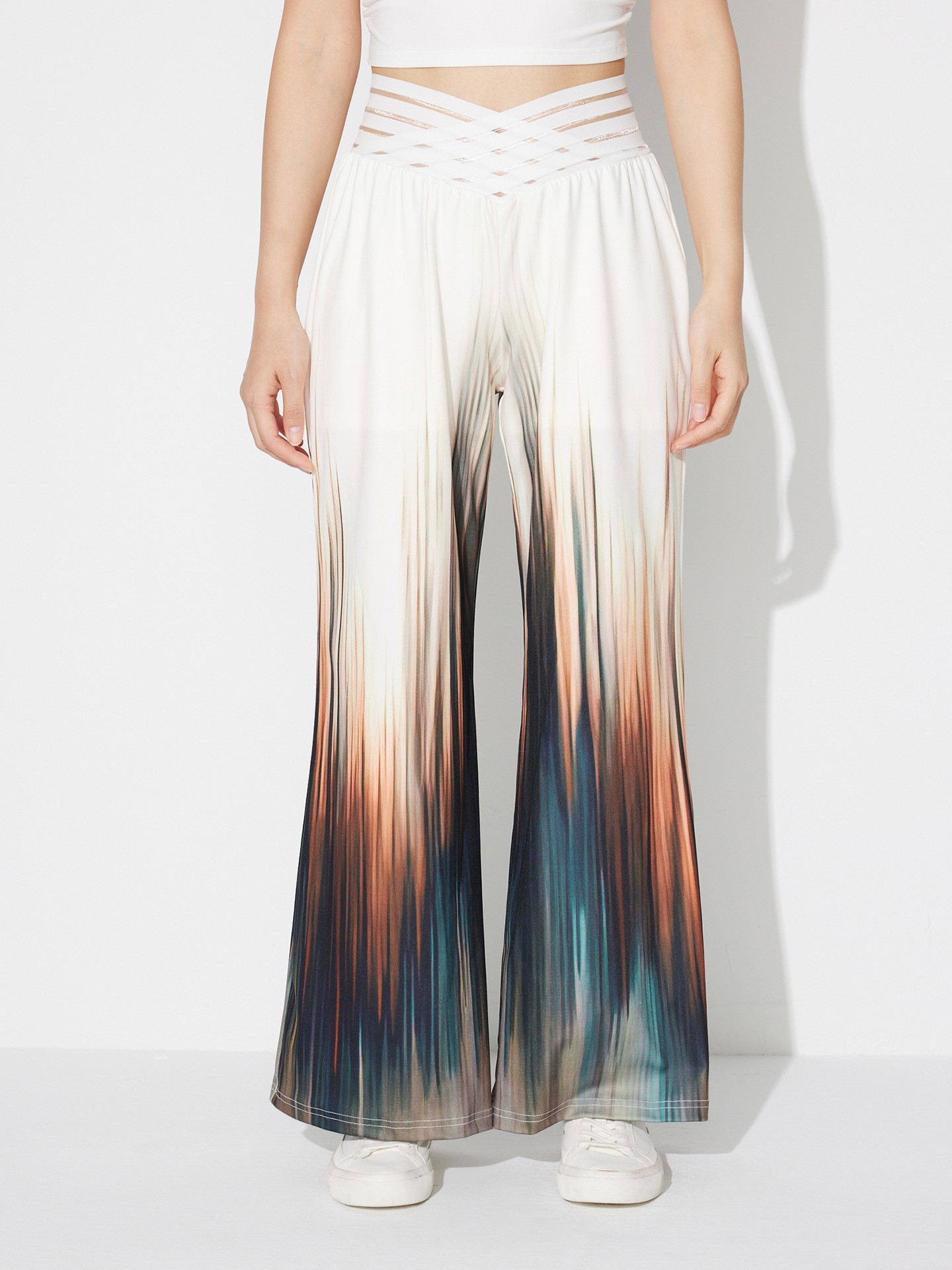 Ombre Straight Leg Trousers