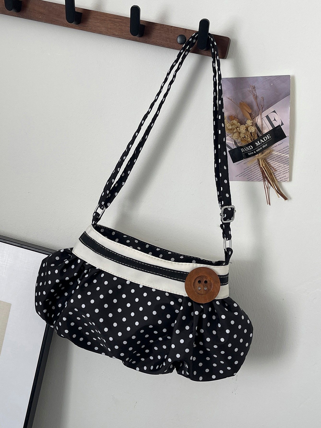 Button Crossbody Bag