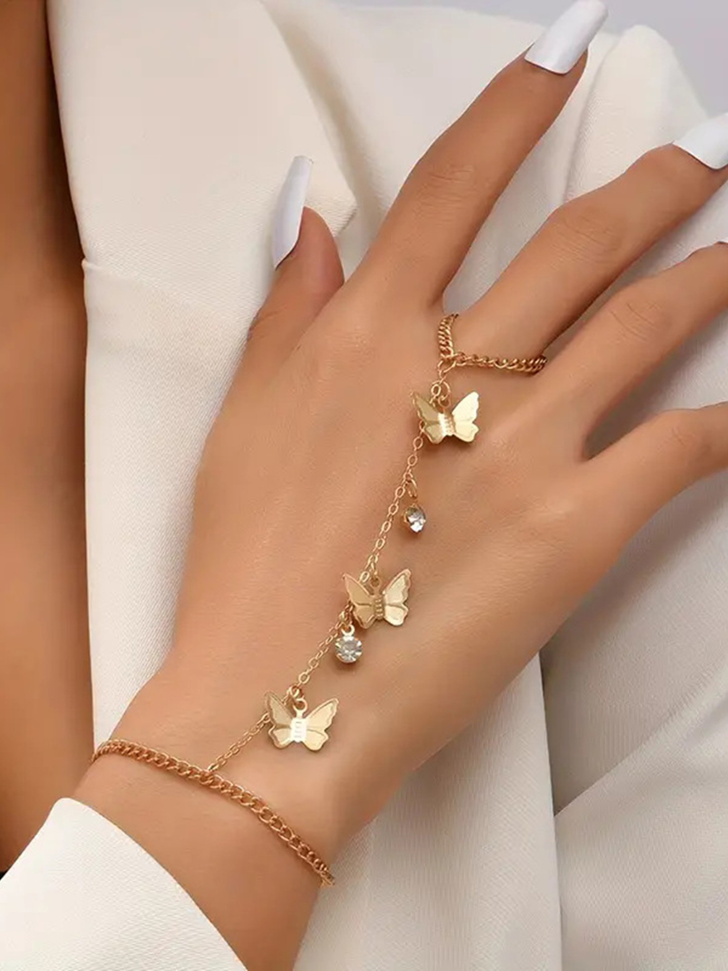Wings Finger Ring Bracelet