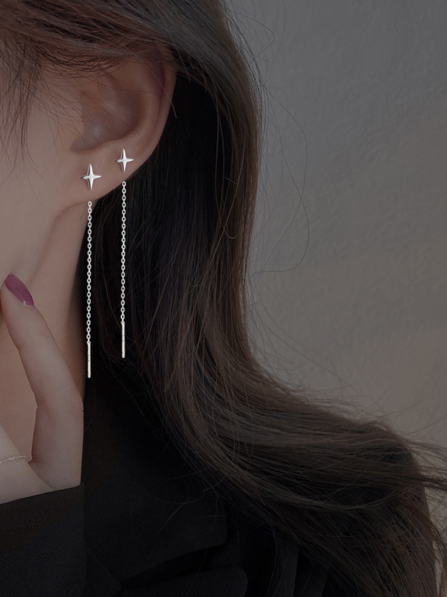 Star Line Earrings