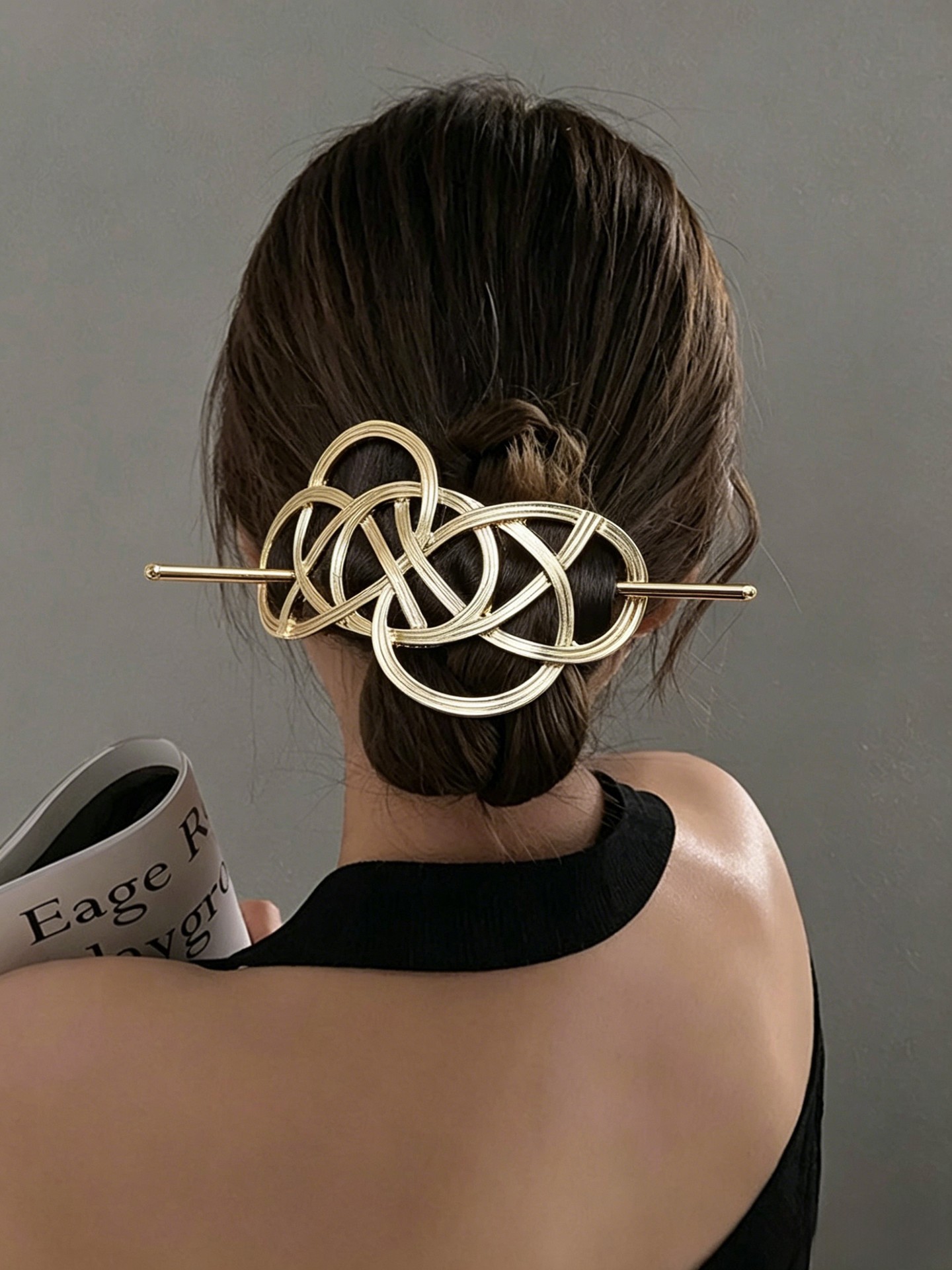 Brushed Metal Hairpin