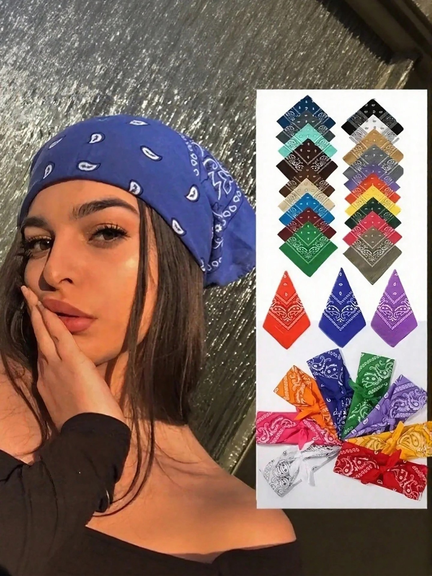 25 Colors Boho Hair Wrap Bandana Scarf