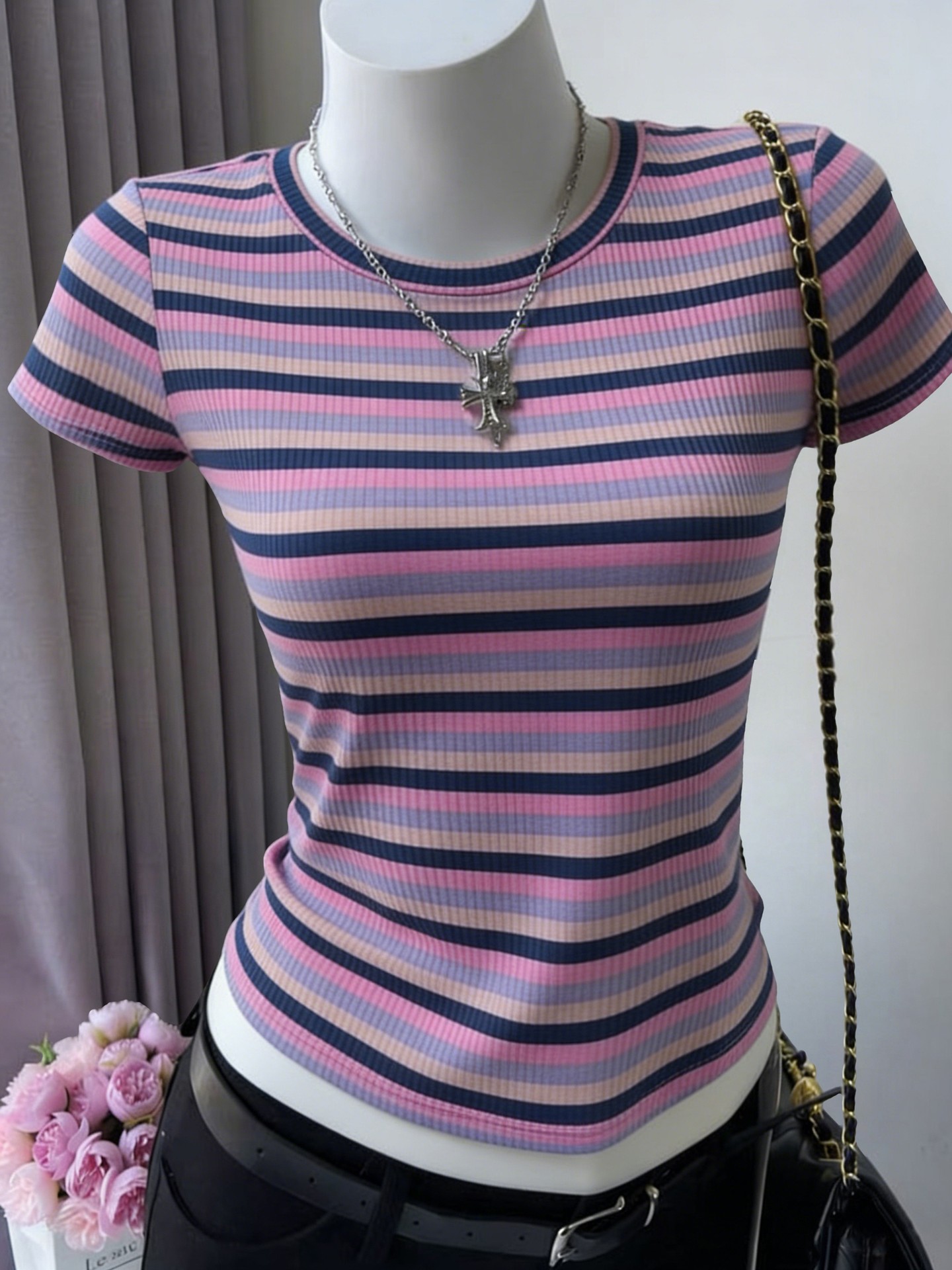 Striped Pullover T-Shirt