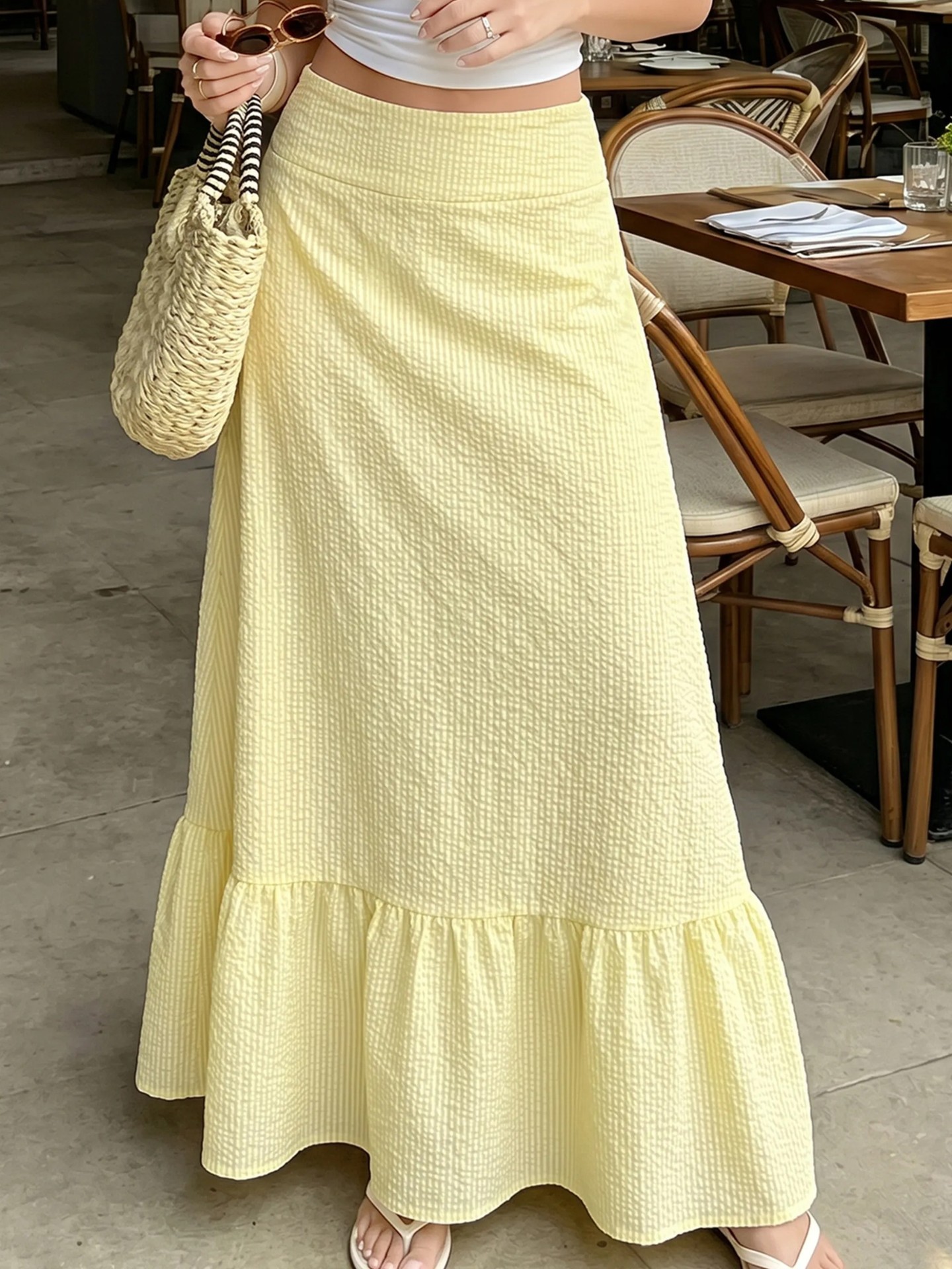 Bubble Print A-Line Skirt