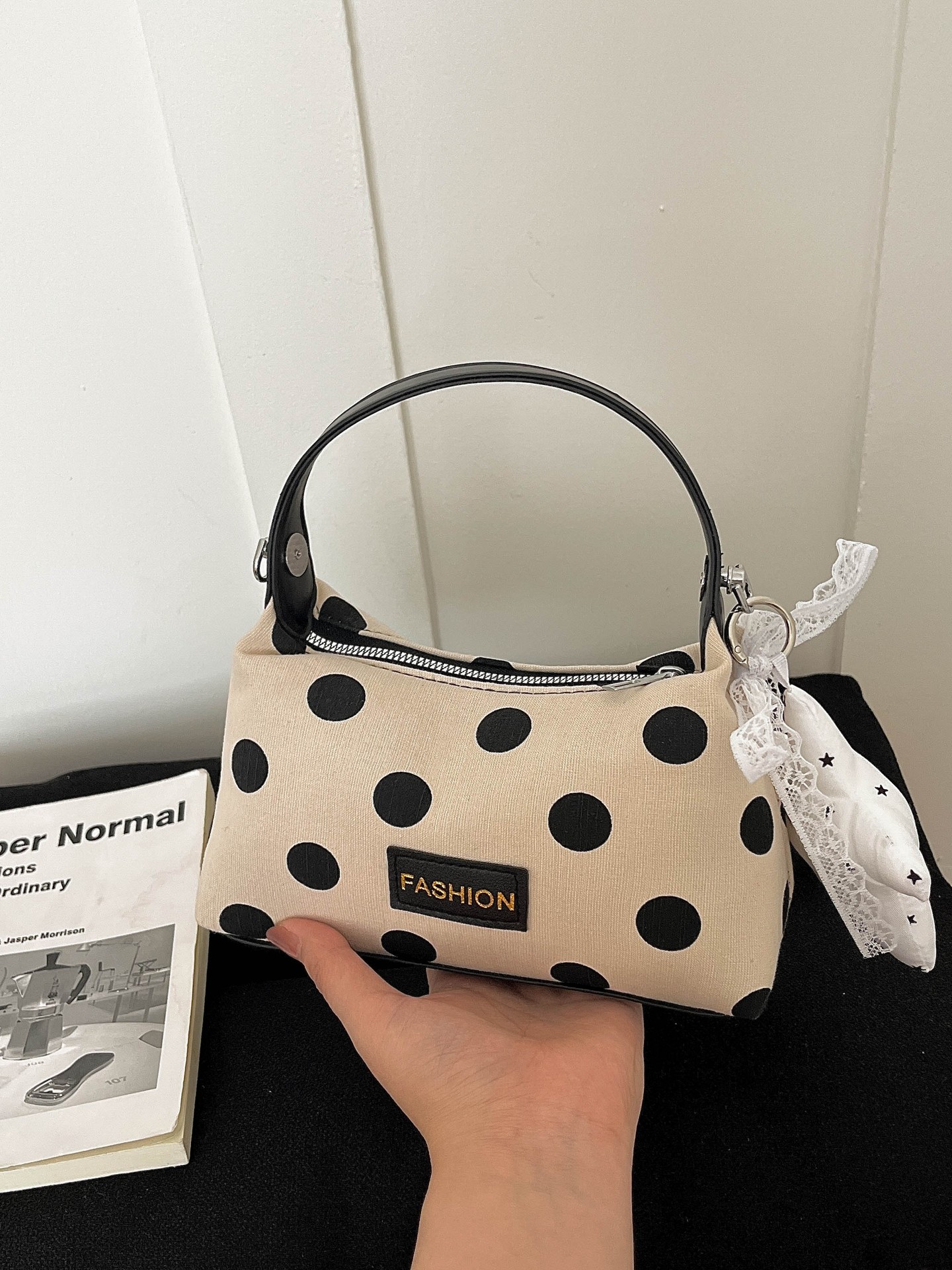 Polka Dots Top Handle Bags
