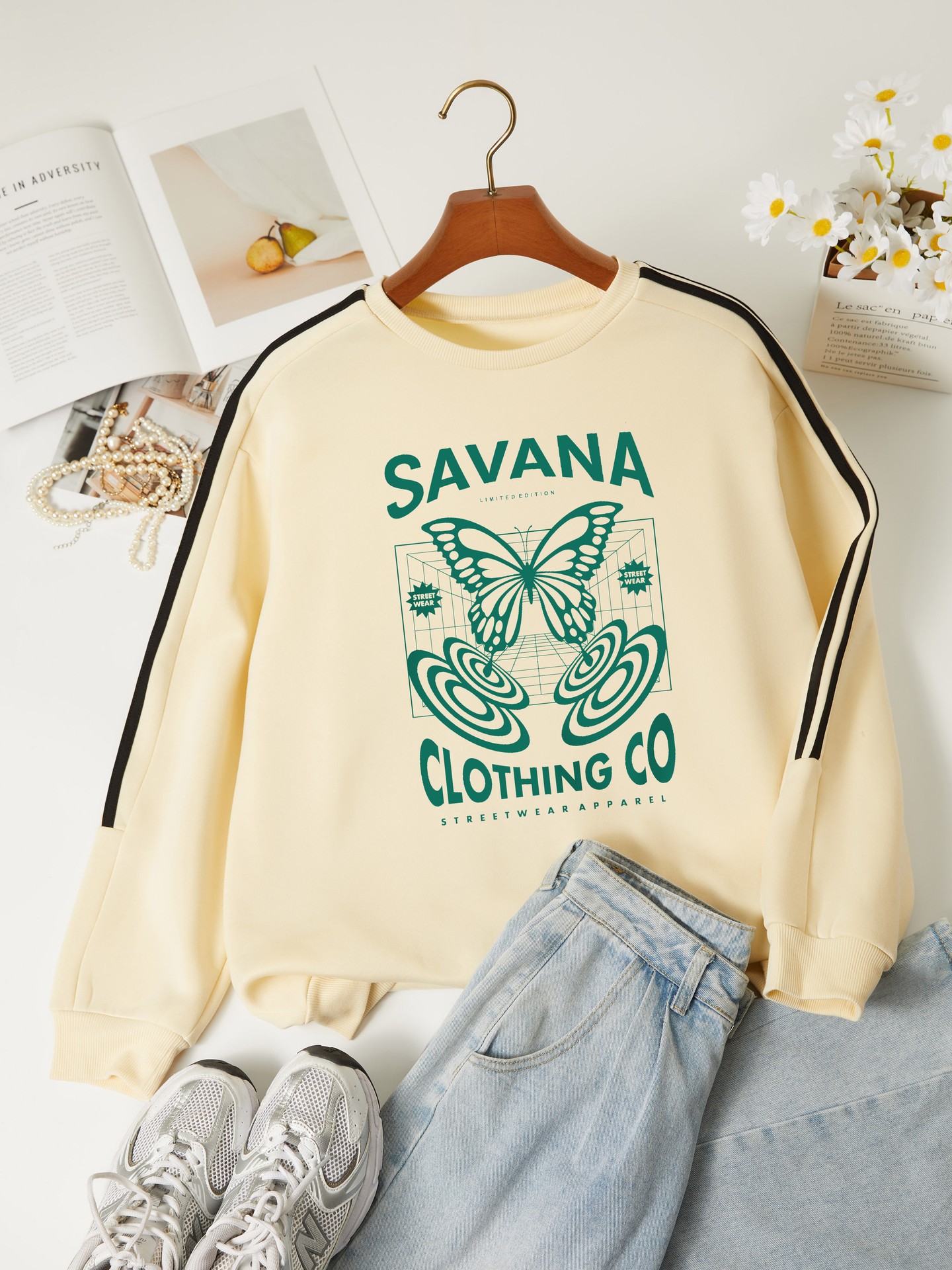 Feather Pullover Sweatshirt