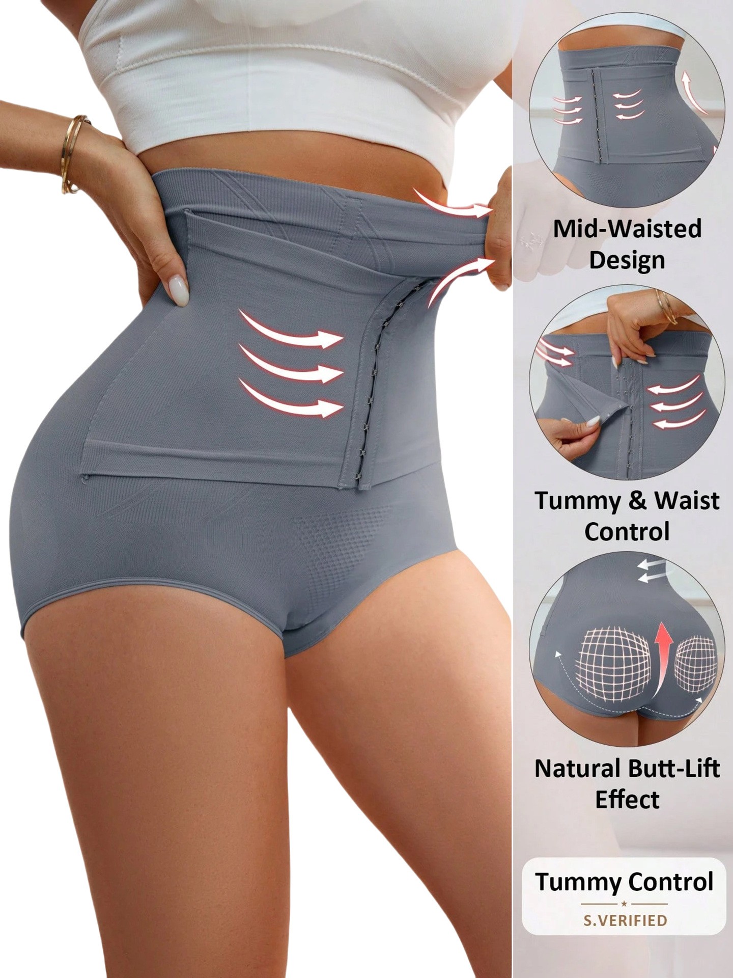 Tummy Control High-Waist Butt-Lift Shaping Shorts