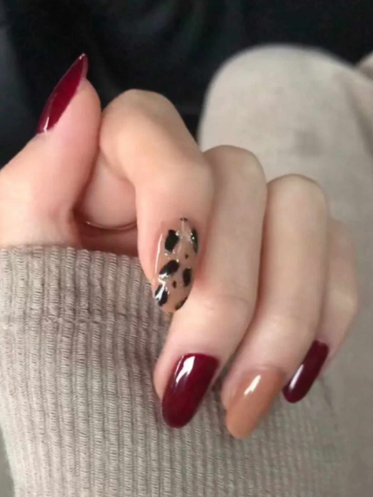 Leopard Artificial Nails
