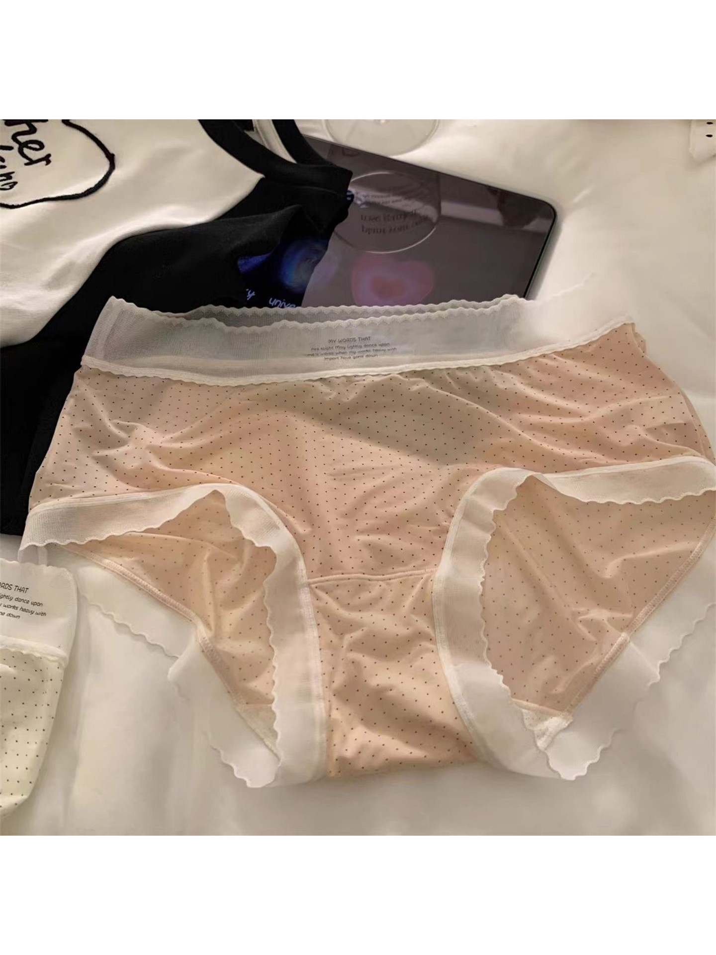 Soft-Girl Polka-Dot Briefs