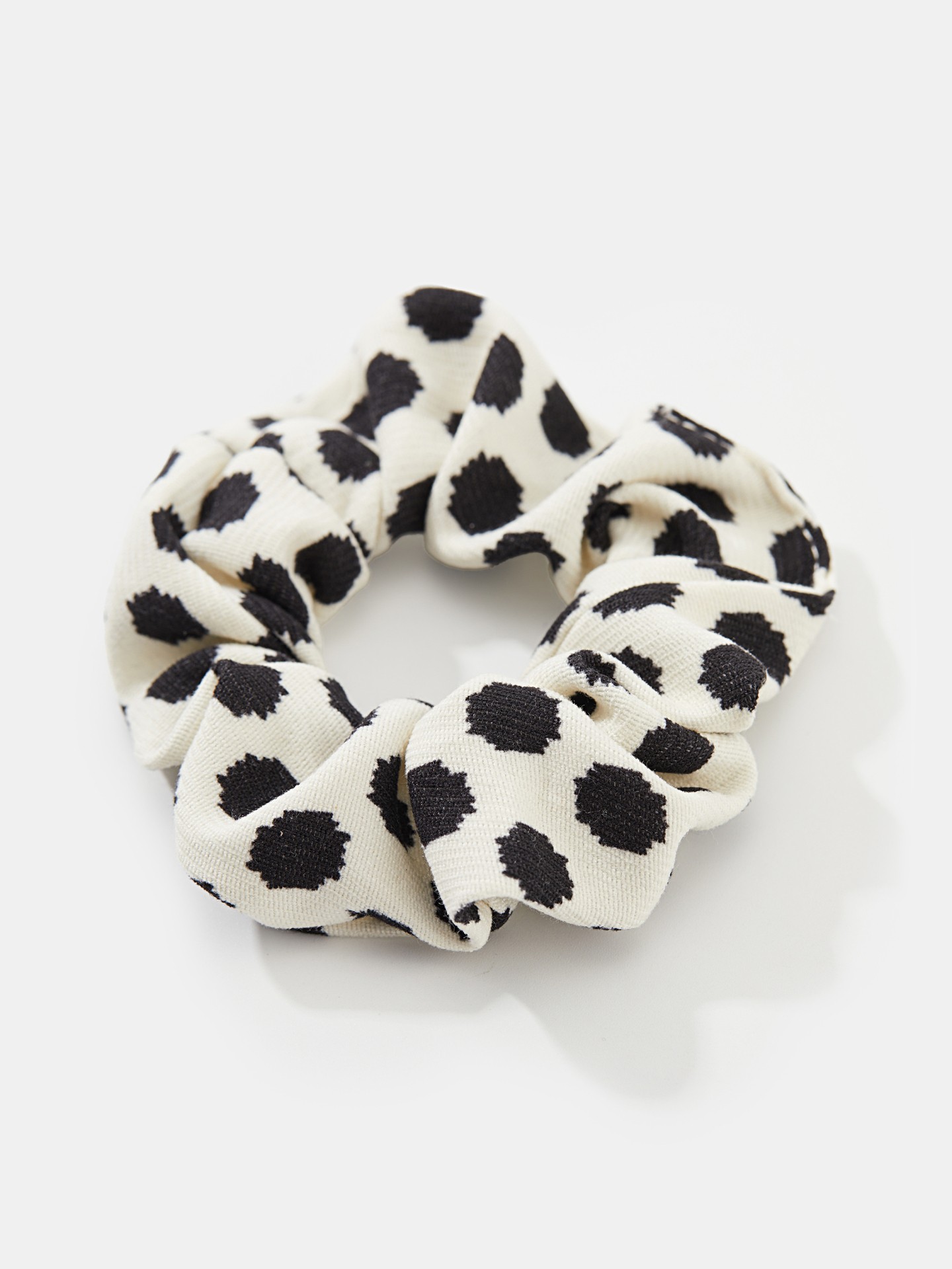 Black and White Dots Scrunchy