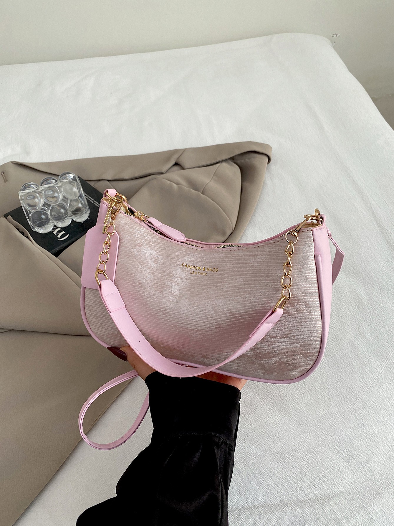 Sequin Detail Shoulder Bag