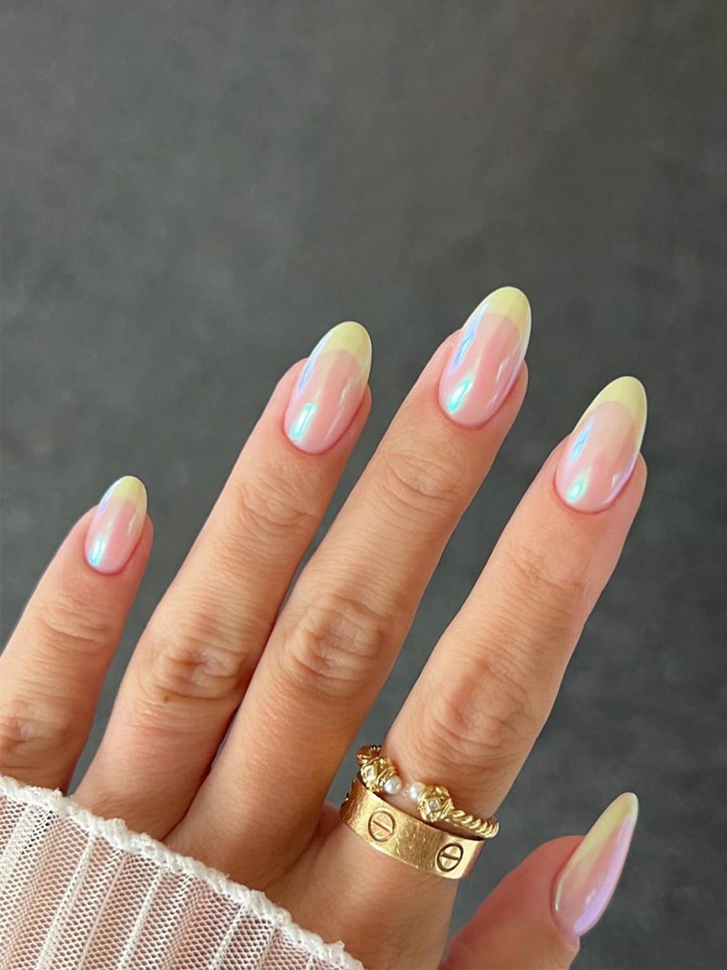 Aurora Color Block Artificial Nails