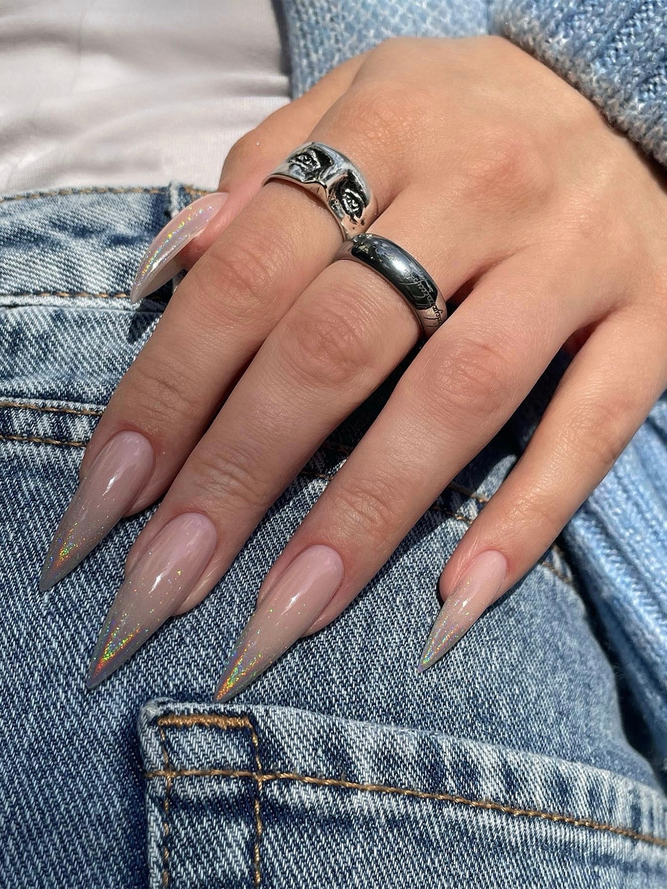 Sand Dunes Glaze Long Press On Nails