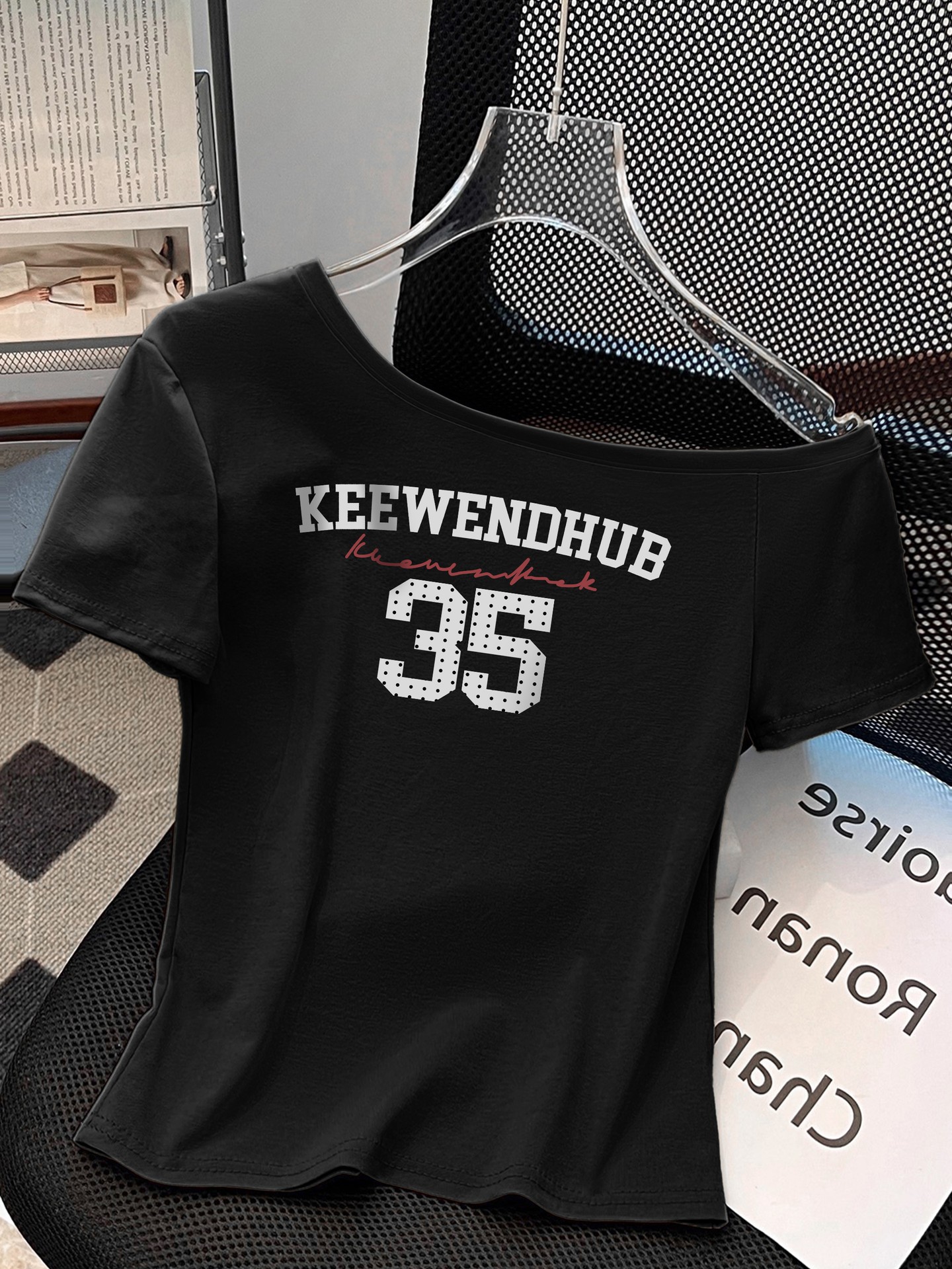 Slogan Printed Pullover T-Shirt
