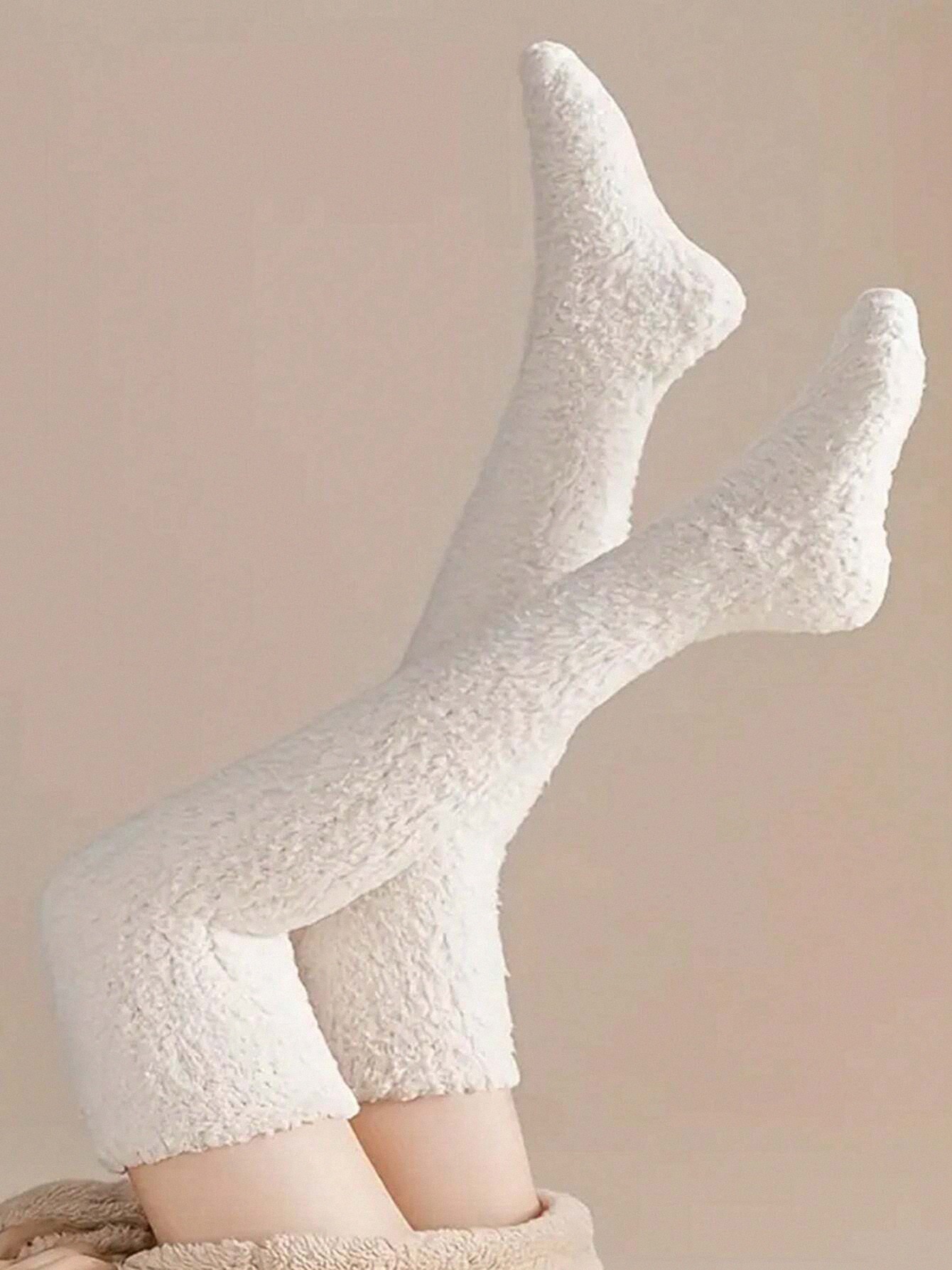 Cloud-Soft Faux Fur Over-the-Knee Stocking