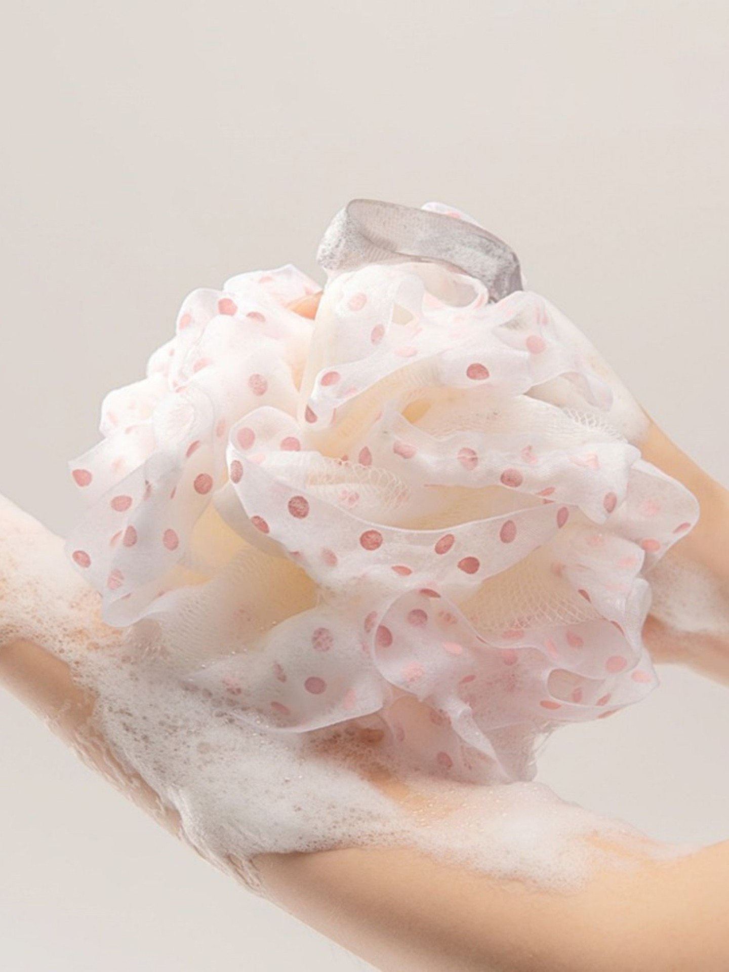 Polka-dot Print Bath Loofah