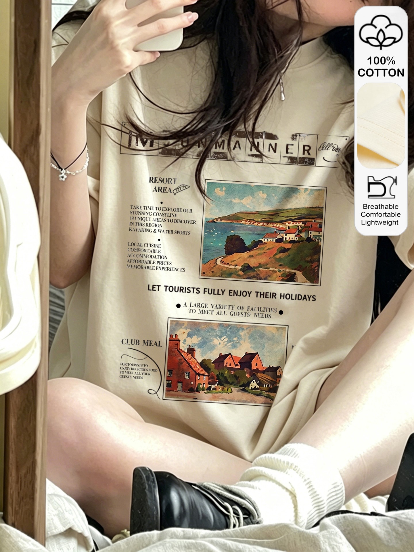Summer Travel Graphic Pullover T-Shirt
