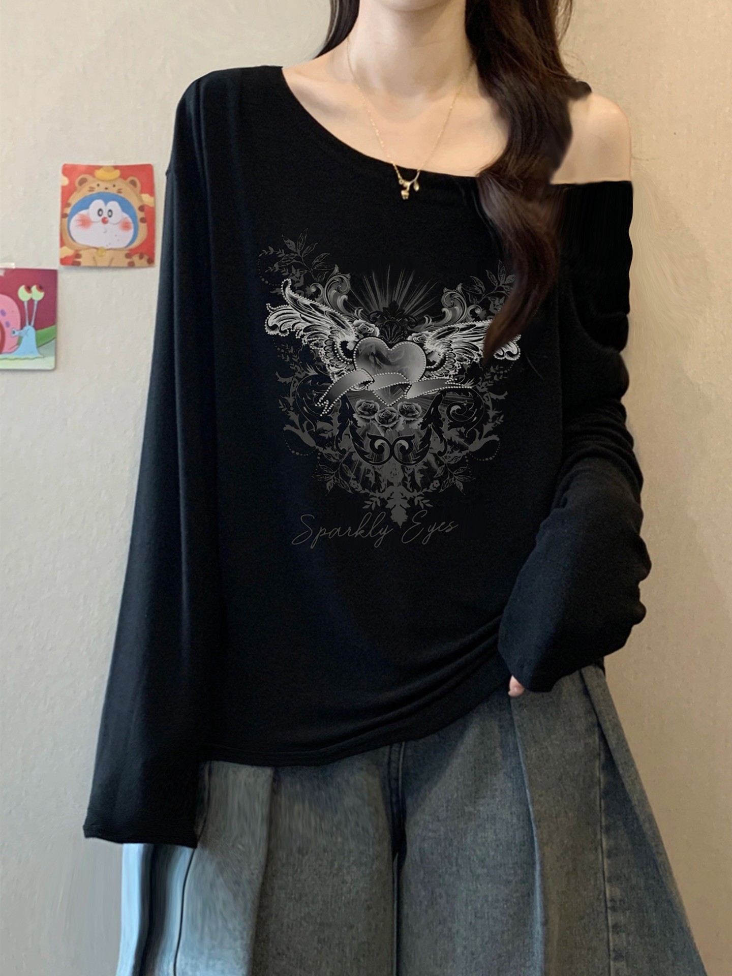 Gothic Printed Pullover T-Shirt