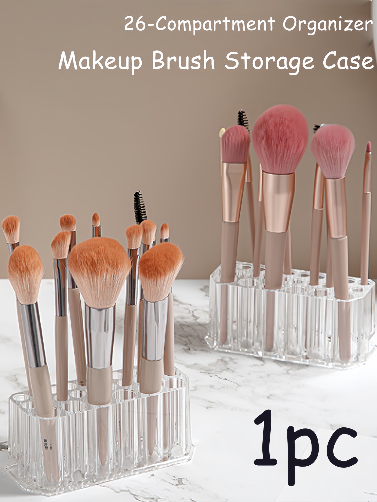26-Compartment Brush Shelf