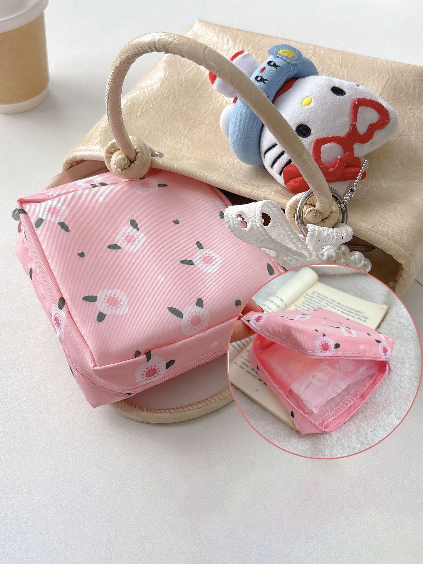 Flowers Sanitary Pad Bag
