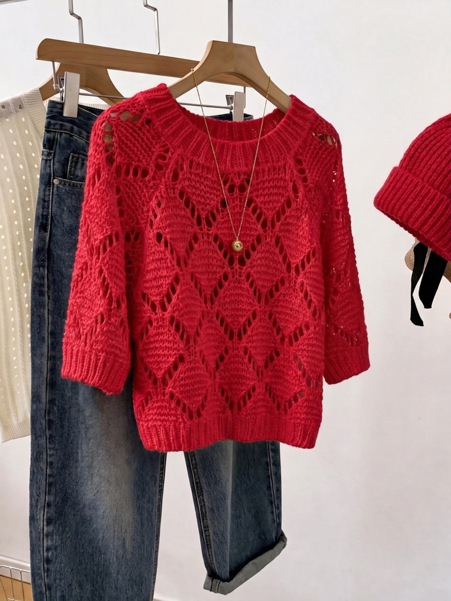 Crochet Knit Pullover