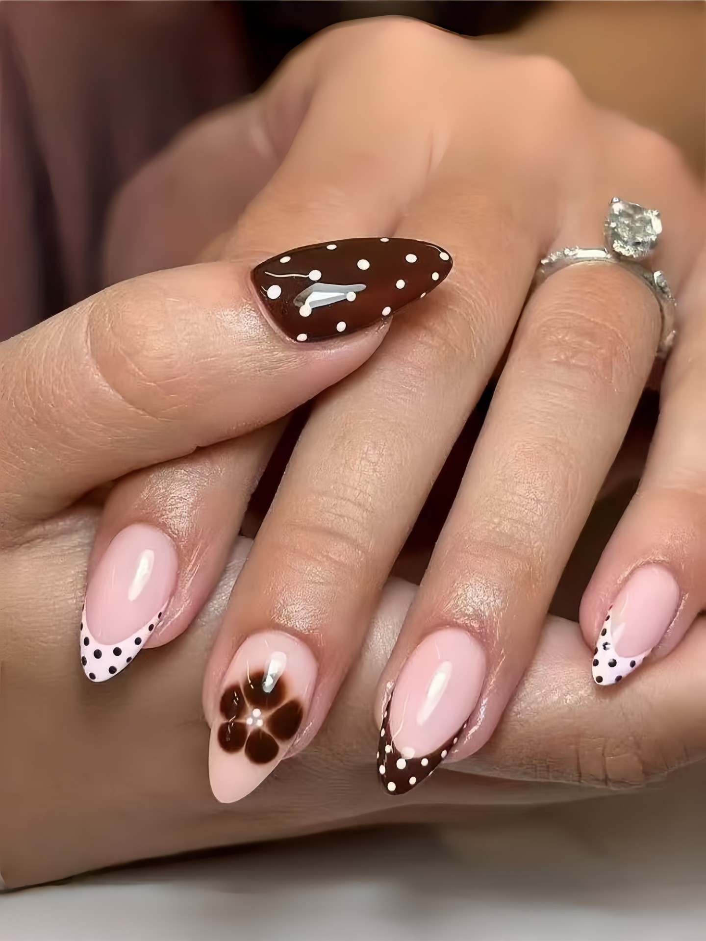 24pcs Flowers Artificial Nails