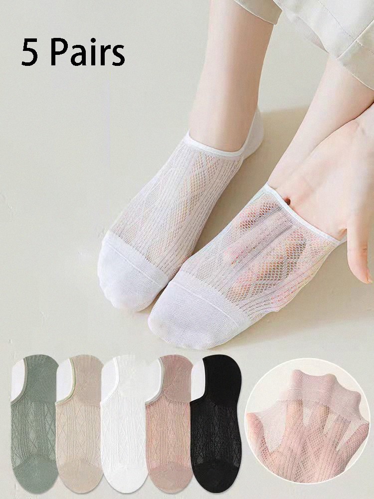 Diamond Pattern Ankle Socks