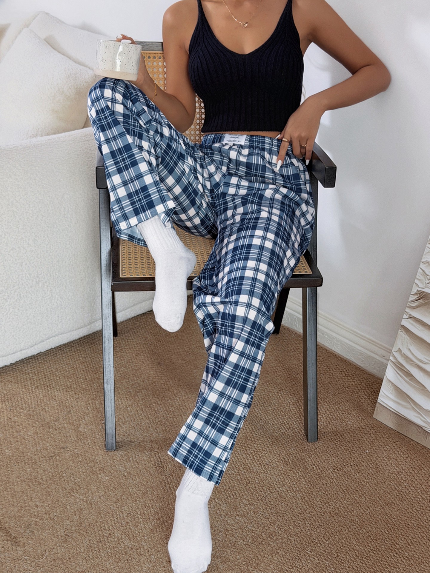 Weekend Plaid Lounge Bottoms