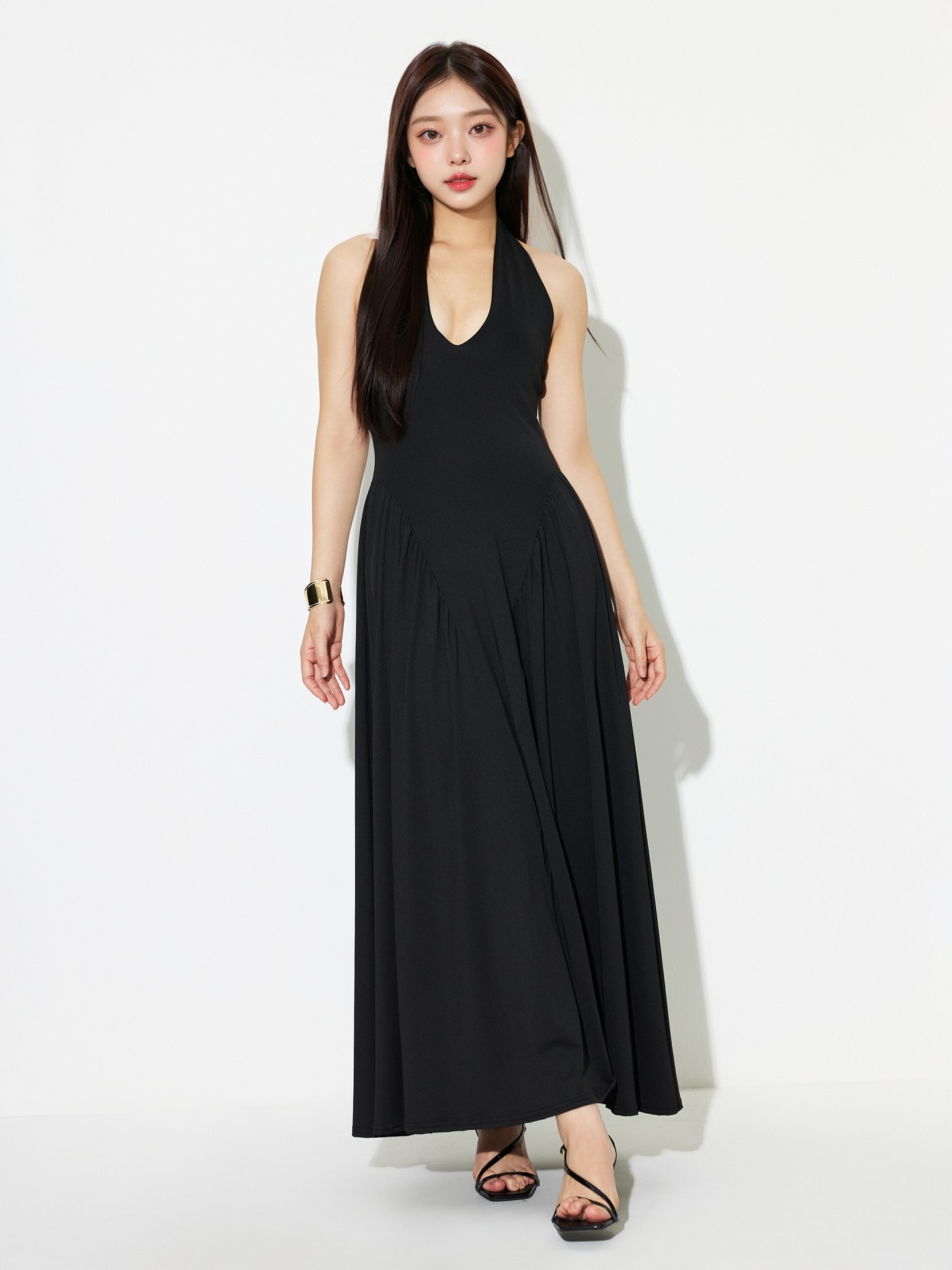 Open Back Sleeveless A-Line Dress