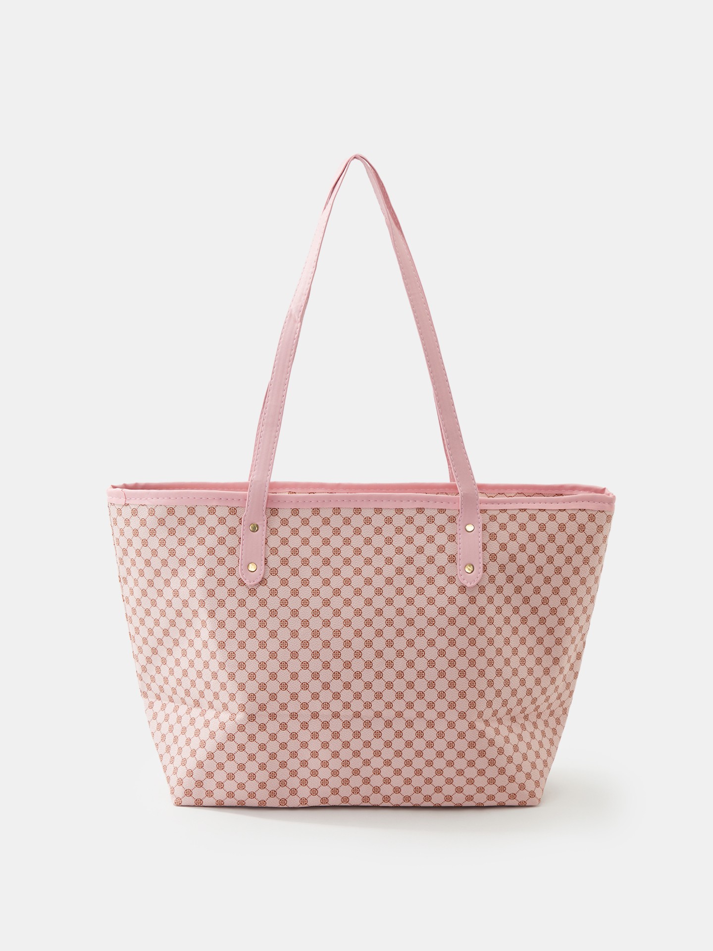 Checkered Bucket Tote Bag