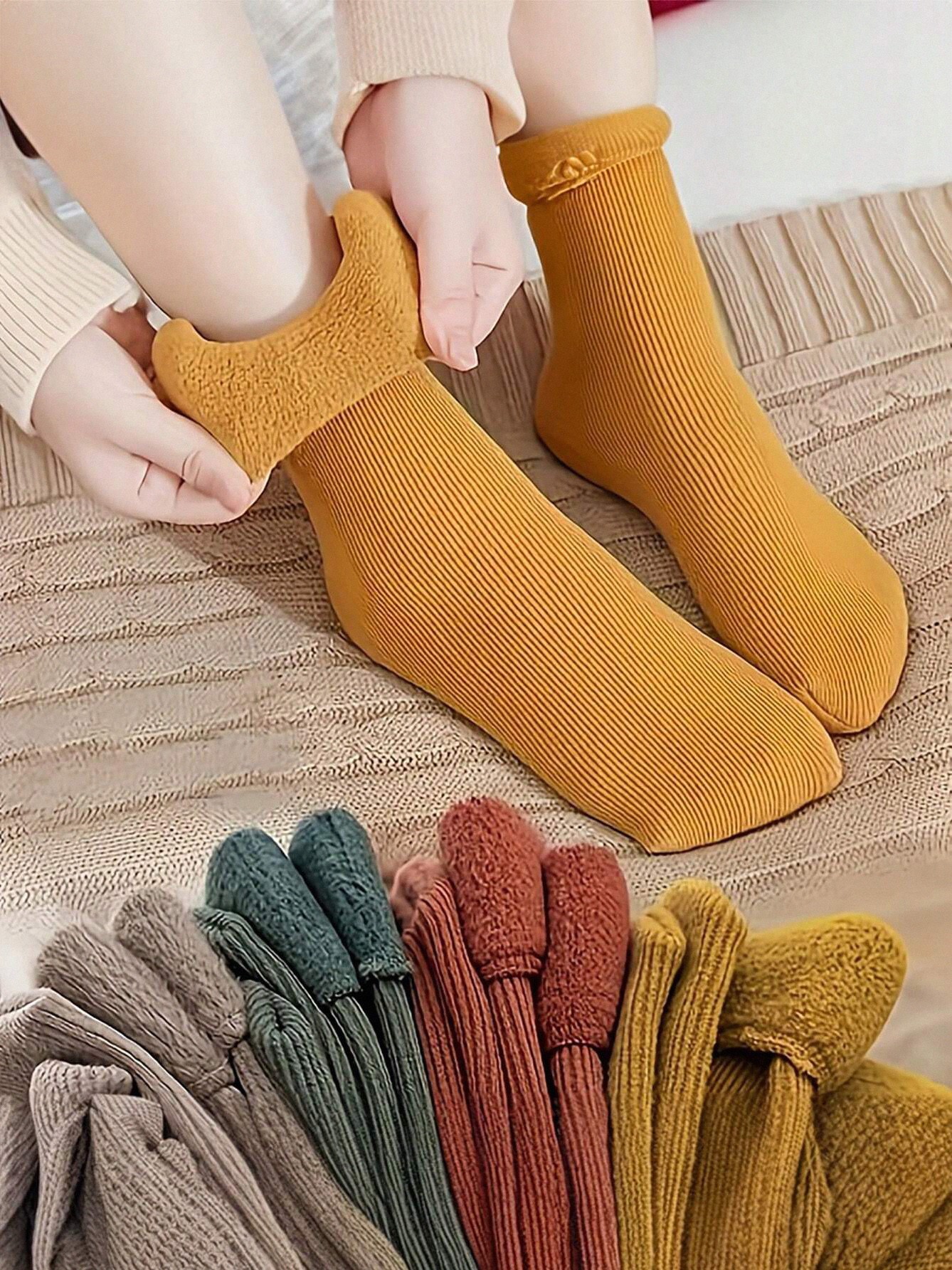 4Pairs Of Fleece-lined Sock