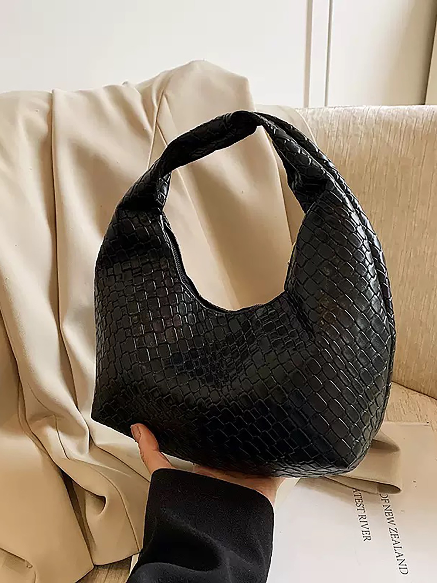 Snake Print Bucket Bag