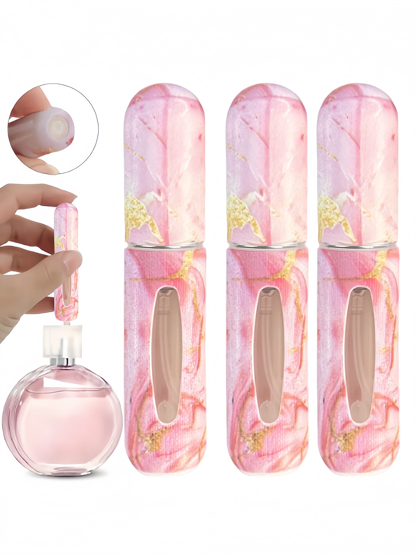 Metal Detail Cosmetic Bottle
