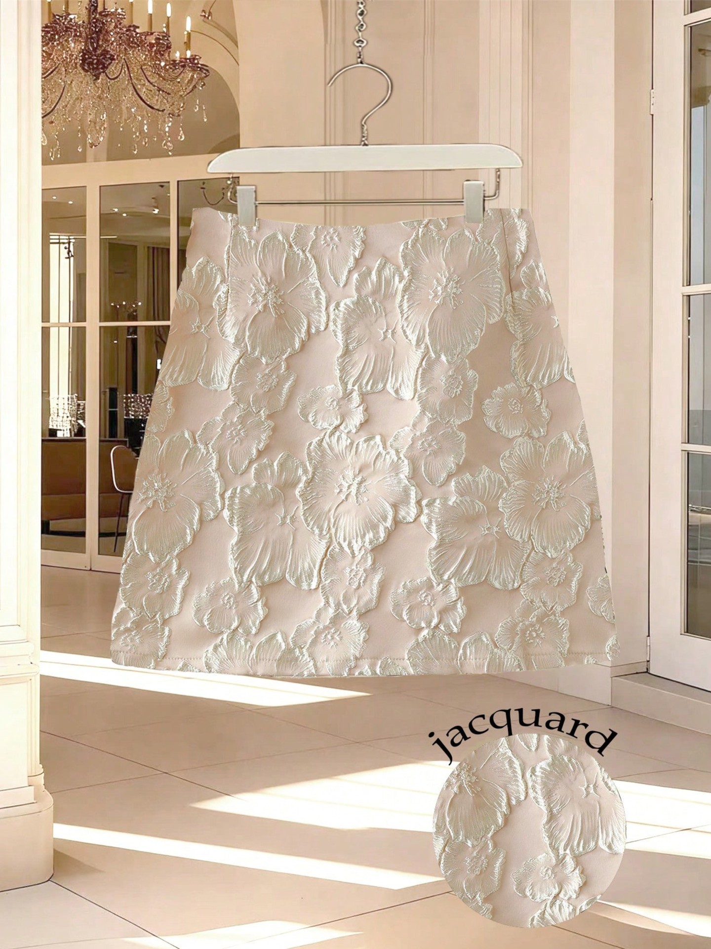 Jacquard A-Line Skirt
