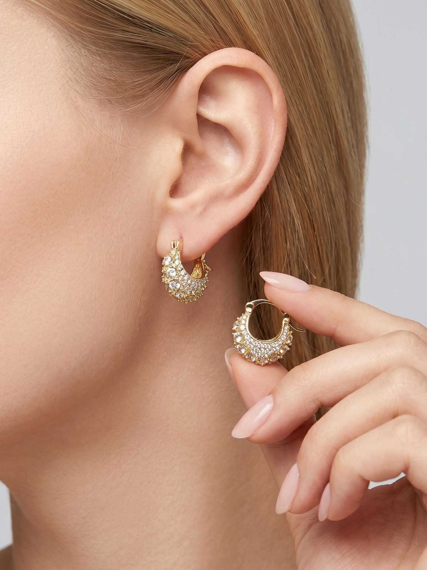 Diamond Hoop Earrings